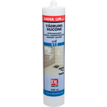 [881430224] Vådrumssilicone 512, 300 ml, stålgrå