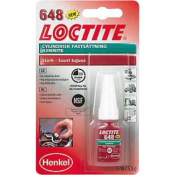 [881430592] LOCTITE cylindrisk fastgørelse 648, høj styrke, 5 ml