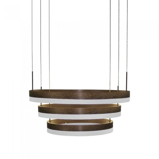 [823991] 92W LED Lysekrone 3000K m/ 3 lysringe