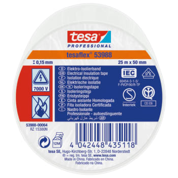 [881520179] ISOLERINGSTAPE VDE/IEC PVC 25MX50MM HVID