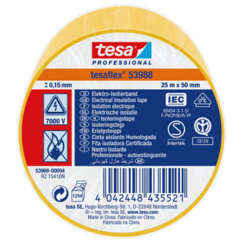 [881520180] ISOLERINGSTAPE VDE/IEC PVC 25MX50MM GUL