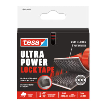 [881520280] tesa burrebånd Ultra Power Lock Tape, 25 mm x 1 m, sort