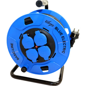 [881545250] Blue Electric Basicline kabeltromle, 230 V, 25 m, Schuko