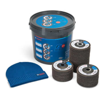 [881351145] Bosch lamelslibesæt, i spand, 125 mm, K40-80, 40 stk.