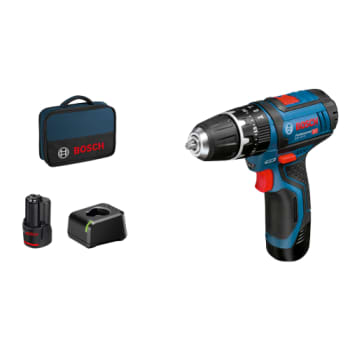 [881400058] Bosch slagboremaskine GSB 12V-15, 2 x 12 V/ 2,0 Ah, Bag