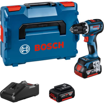 [881400378] Bosch bore-/skruemaskine GSR 18V-90C, 2 x 18 V/4,0 Ah og L-Boxx