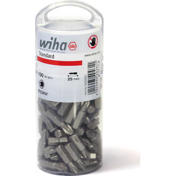 [881403771] Wiha bits 25 mm, 1/4", TORX® T20, 100 stk. i boks