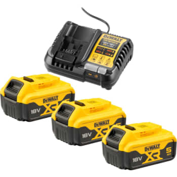 [881414989] DEWALT 18V XR batterisæt, 3 x 18 V/ 5,0 Ah og lader