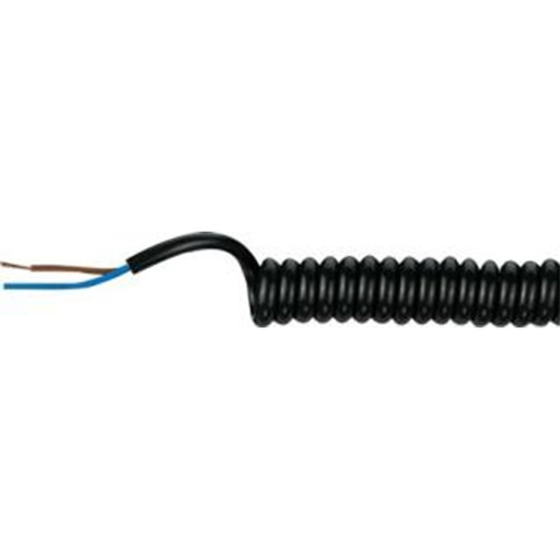 [5435519640] Spiralkabel 3G1,5 Sort PUR/PVC 1000/5000mm