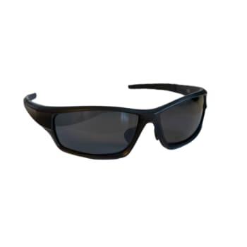 [881831402] Solbrille, sort/nupret stel og røgfarvet glas
