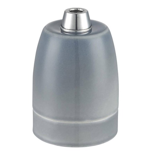 [717415] Porcelænsfatning grå E27