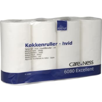 [881890962] Abena Care-Ness Excellent køkkenrulle, 2-lags, hvid, 4 rl
