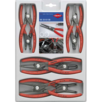 [881708075] Knipex 00 20 04 SB præcisions-låseringstang-sæt, 8 dele