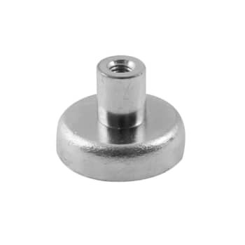 [881708893] Ferrit pottemagnet Ø16 x 4,5 mm, M3 gevindbøsning