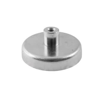 [881708895] Ferrit pottemagnet Ø32 x 7 mm, M4 gevindbøsning