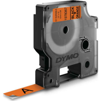 [881772303] DYMO D1 Durable tape sort på orange 12mmx3m
