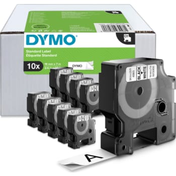 [881772514] DYMO® Standard D1 tape, 19 mm, sort på hvid, 10 ruller