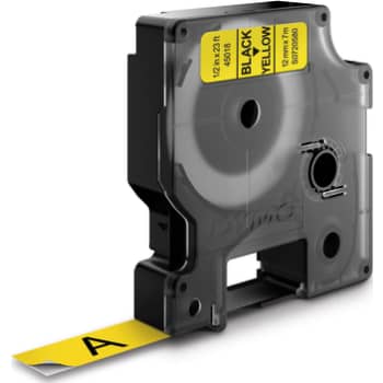 [881772530] DYMO D1 tape sort/gul 12mmx7m