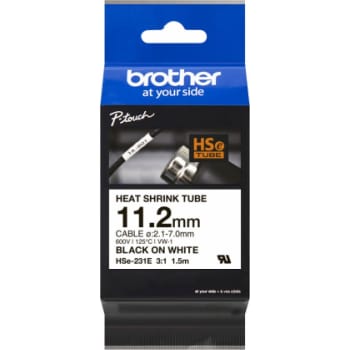 [881772692] 11,2MM SORT TEKST PÅ HVID KRYMPEFLEX