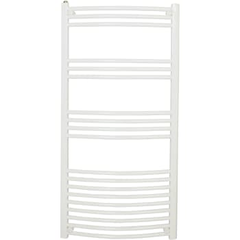 [331075260] Athena buet håndklædetørrer 1200 x 600 mm hvid (RAL9016).