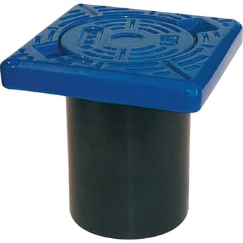 [145670180] AVK 180 x 180 x 180 mm firkantet, fl. gadedæksel, komposit, blå