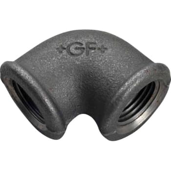 [000090104] 1/2" Sort vinkel 90° muffe/muffe