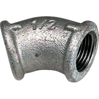 [000120404] 1/2" Galvaniseret vinkel 45° muffe/muffe