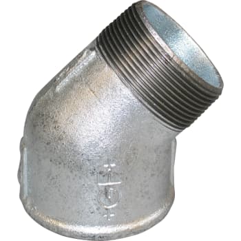 [000121406] 3/4" Galvaniseret vinkel 45° muffe/nippel