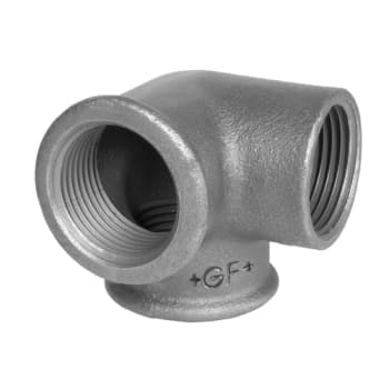 [000221406] 3/4" Galvaniseret vinkel med sideudløb