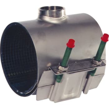[101831077] AVK 70-77mm x 1" bandagemuffe, enkeltbånds m/gevind, AISI316