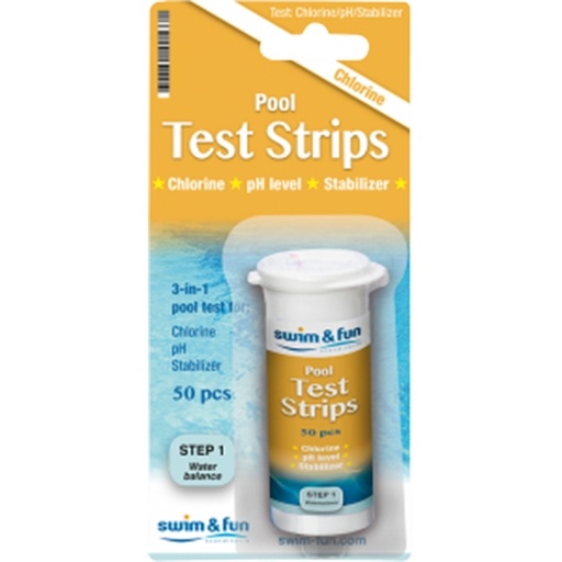 [SW1537] POOL TEST STRIPS PH/KLOR 50 STK