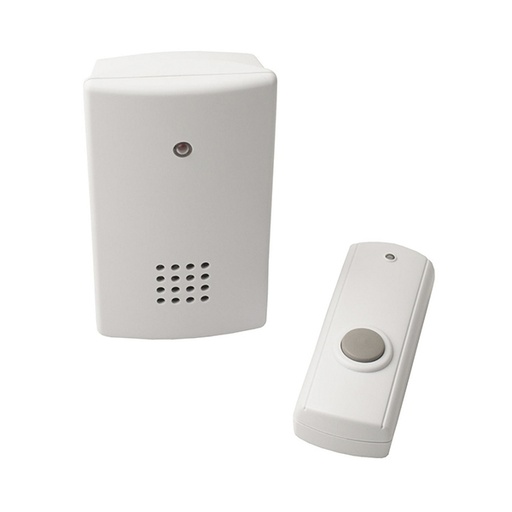 [7885700528] Trådløs dørklokke inkl. dørtryk - hvid