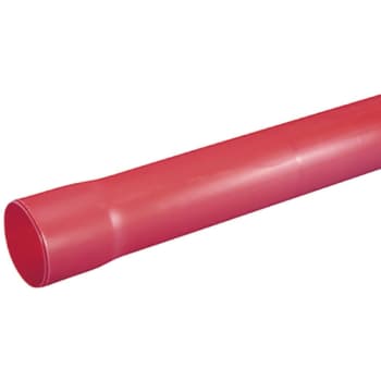 [199561032] Letbek 32/28 mm PE-kabelrør med muffe, glat/glat, 6 m, rød