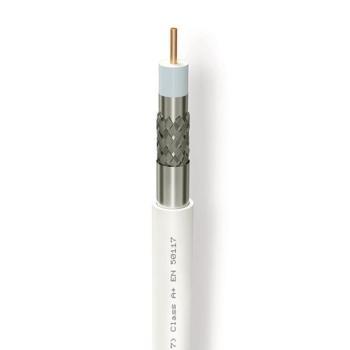 [7835405352] Antennekabel Ø5,5mm. hvid - 100 meter