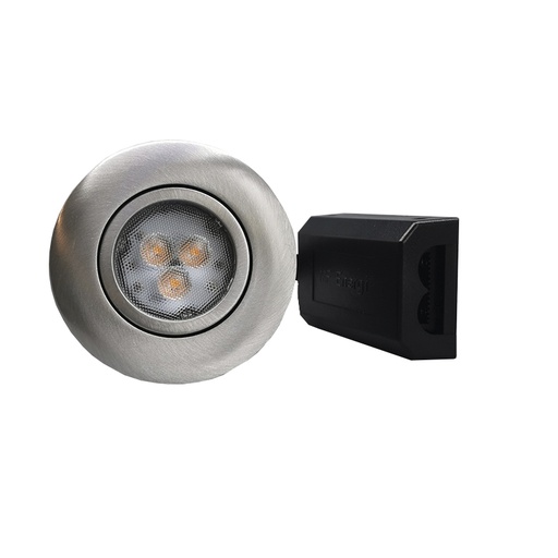 [88678603] Pro indbygningsspots 4W (35W) LED pære 2700K - børstet
