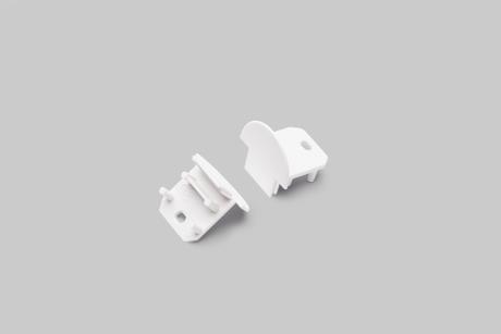 [510809] DIOFLEX Endestykke hvid m/udg f/DEEP10 2 stk.