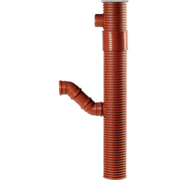 [195500195] Uponor 200 x 110 mm PP-tagnedløbsbrønd med vandlås, uden bøjning