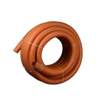 [197001105] Wavin 60/50 mm PVC-drænrør med 1,5 x 5 mm slids, 50 m, brun