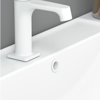 [930229362] Dansani Overløbsroset til porcelænsvask, hvid mat