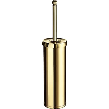[930230112] Smedbo villa wc-børste i poleret messing. fritstående.