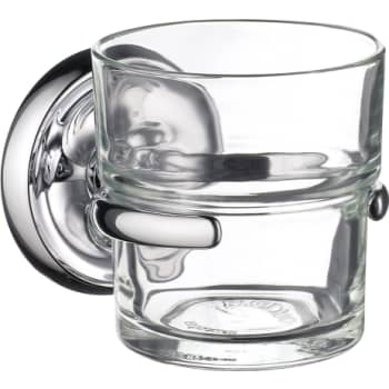 [930230119] Smedbo villa vægmonteret tandglas. holder i poleret krom.