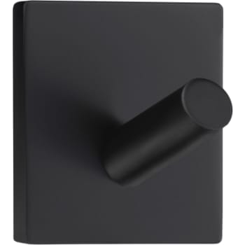 [930230204] Smedbo beslagsboden enkel krok mini, sort, selvklæbende, 