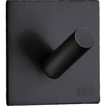 [930230229] Smedbo beslagsboden selvklæbende enkelkrog, mat sort 