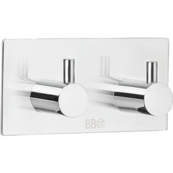 [930230249] Smedbo beslagsboden selvklæbende dobbelt krog, krom 