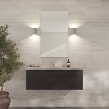 [930231051] Loevschall Refine spejl med ramme, børstet aluminium, 60x100 cm