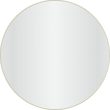 [930231056] Loevschall Refine spejl med ramme, børstet messing, Ø80 cm