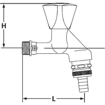 [741425024] 1/2" Aftapventil med krone-greb forkromet greb. 