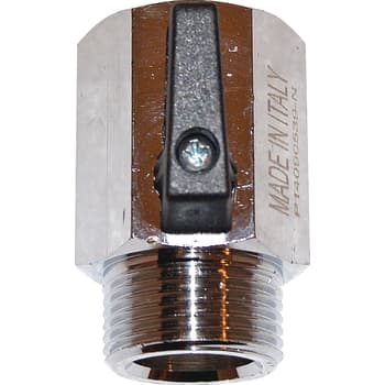 [743523906] 3/4" kuglehane muffe/nippel forkromet med sort greb