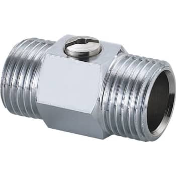 [743566214] 1/2" Kort kuglehane nippel/nippel