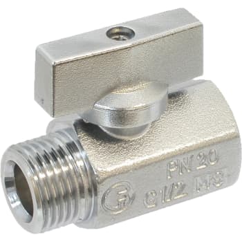 [743631404] Mini 581 ventil, rødgods, muffe/nippel, 1/2", kraftig model